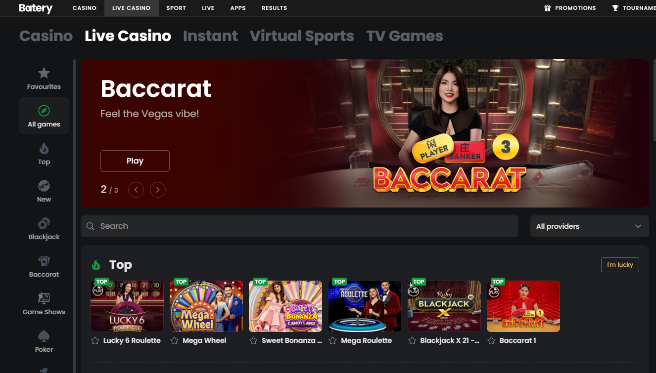 batery.win Canada - live casino